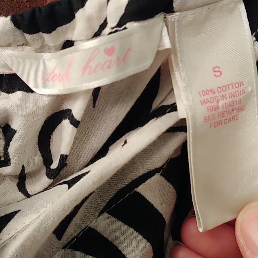Derek Heart Boho Ivory & Black Cotton Maxi Dress - Picture 6 of 8